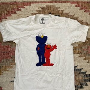 KAWS White T-Shirt with Grover and Elmo